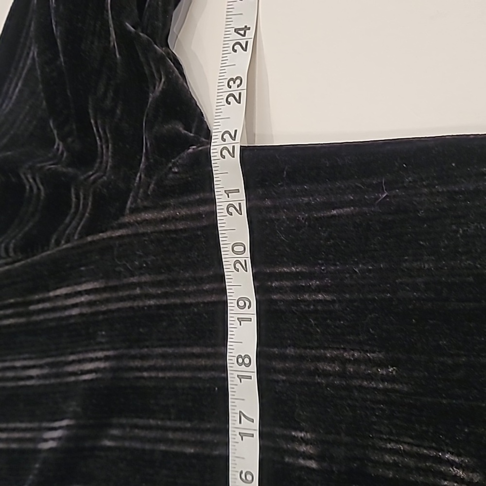 Andrew Marc Sport Velour Stripe Short Top Black XL - Picture 10 of 11